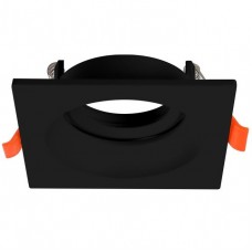 Σποτ Τετράγωνο Χωνευτό Βαθύ Κινητό Αλουμινίου Μαύρο 21-341